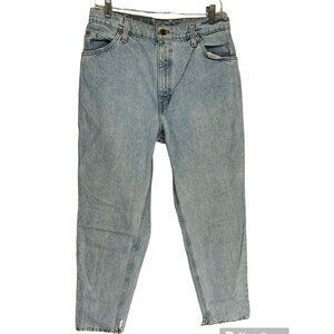 Vintage 90's Levis 951 Jeans Women's Size 14 Blue Denim Tapered Leg Orange Tab